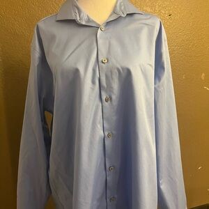Calving Klein Light Blue Button-Up Shirt size L